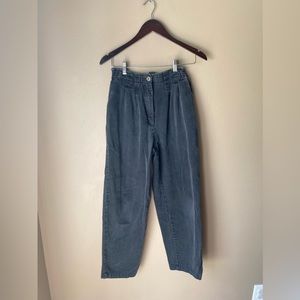 Vintage 90s High Rise Straight Leg Black Denim Jeans